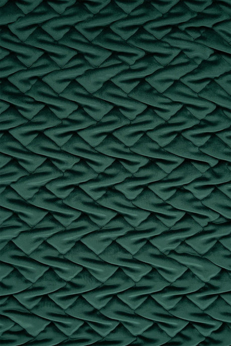 MØRK SMARAGDGRØN MAGIC DELUXE P300 – QUILTET VELOUR MED FLETMØNSTER