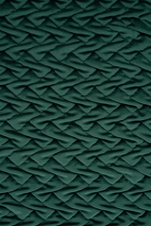 MØRK SMARAGDGRØN MAGIC DELUXE P300 – QUILTET VELOUR MED FLETMØNSTER