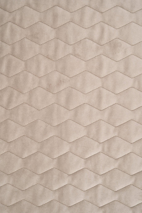 VARM SANDBEIGE MAGIC VELVET 3D – QUILTET VELOUR MED ZIGZAGMØNSTER
