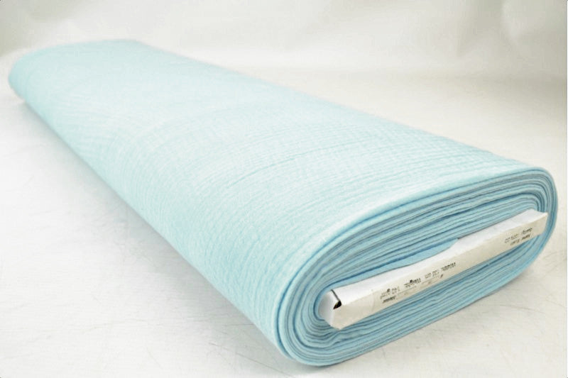 LYSEBLÅ DOUBLE GAUZE MUSSELIN – BLØD & ÅNDBAR