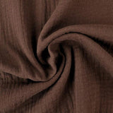 BRUN DOUBLE GAUZE MUSSELIN – BLØD & ÅNDBAR