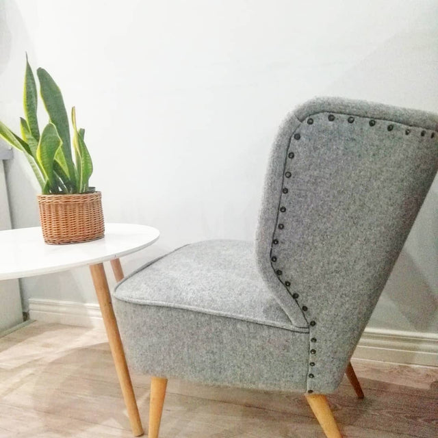GRÅBRUN CLARK MØBELSTOF – ULD-BLEND OG MELERET LOOK