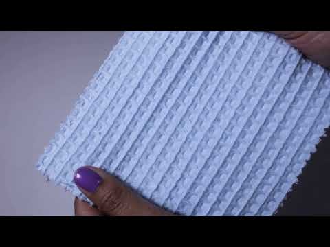 BABYBLÅ VAFFEL PIQUÉ – ABSORBERENDE & HURTIGTTØRRENDE