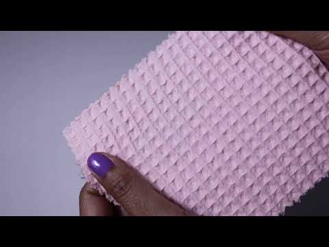 LAKSEFARVET VAFFEL PIQUÉ – ABSORBERENDE & HURTIGTTØRRENDE