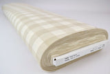 HVID OG BEIGE SKOTSKTERNET FLANNEL