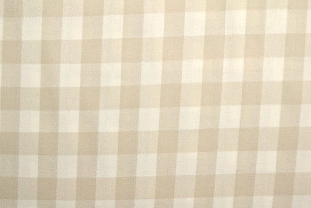 HVID OG BEIGE SKOTSKTERNET FLANNEL
