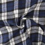 MØRKEBLÅ OG HVID SKOTSKTERNET FLANNEL