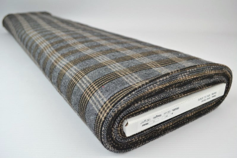 GRÅ SORT OG GUL SKOTSKTERNET FLANNEL