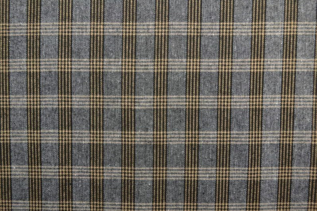GRÅ SORT OG GUL SKOTSKTERNET FLANNEL