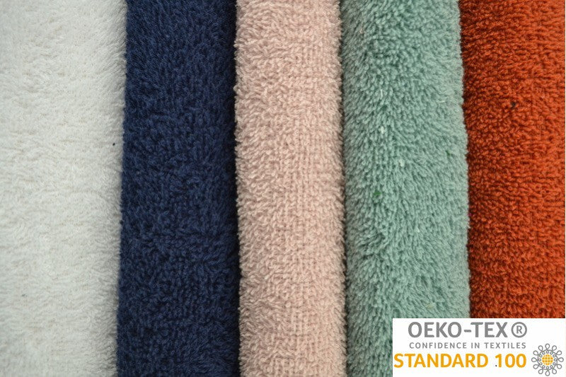 TAUPE DOBBELTSIDET FROTTÉ – ABSORBERENDE HÅNDKLÆDESTOF (OEKO-TEX)