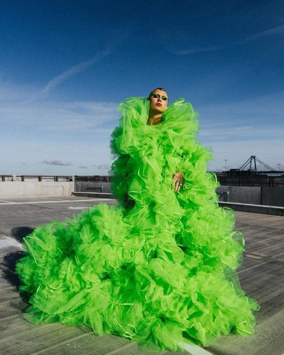 MØRKEGRØN STIFT TYL – LET & FORMFAST NETSTOF