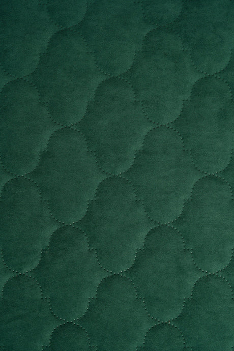 DÆMPET GRANGRØN UTTARIO VELVET 3D – QUILTET VELOUR MED BOBLEMØNSTER