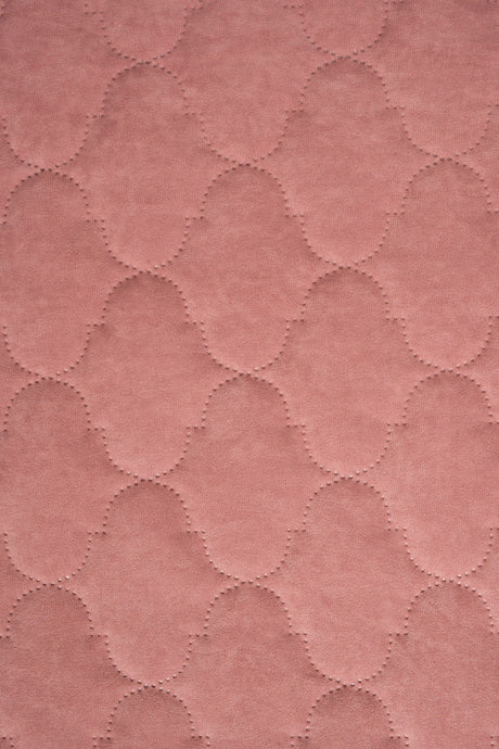 BLØD KORALROSA UTTARIO VELVET 3D – QUILTET VELOUR MED BOBLEMØNSTER