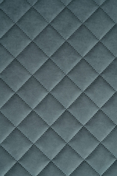 MØRK STORMGRÅ UTTARIO VELVET 3D – QUILTET VELOUR MED VIFTEMØNSTER