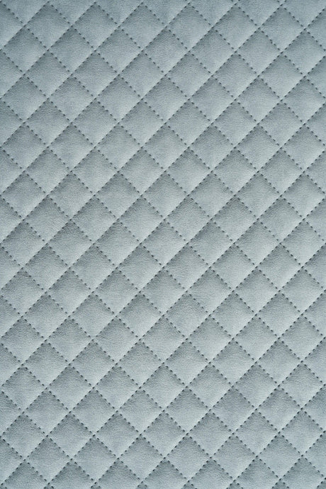 LYS TÅGEGRÅ UTTARIO VELVET 3D – QUILTET VELOUR MED RUDEMØNSTER