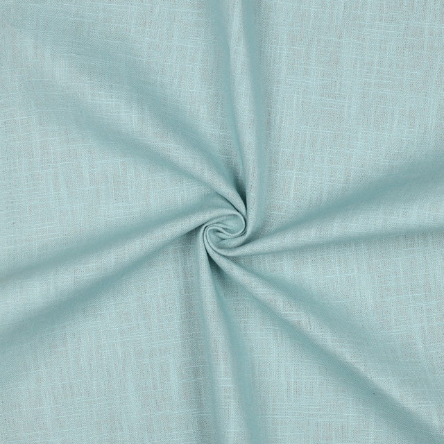 Vasket hør i pastel aqua – 87 % hør, 13 % bomuld, 230 g/m²
