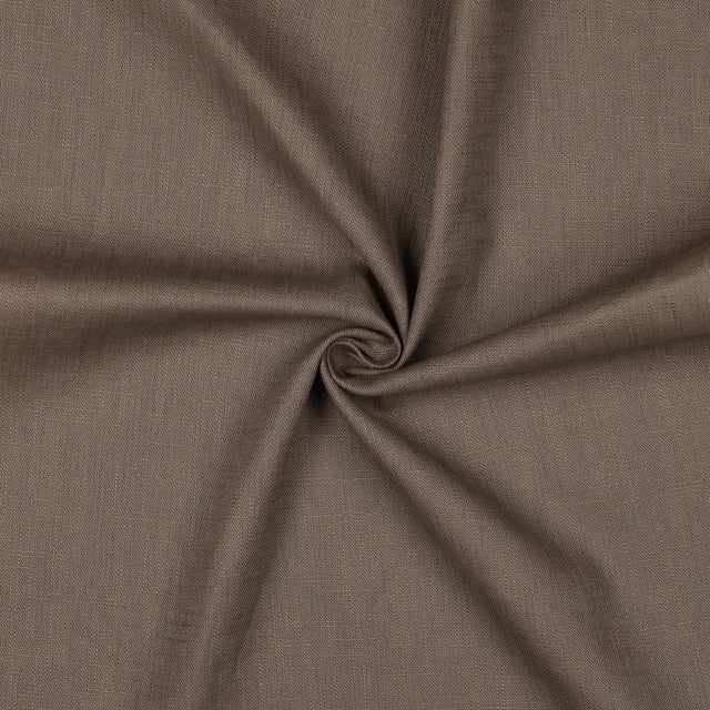 Vasket hør i taupe – 87 % hør, 13 % bomuld, 230 g/m²