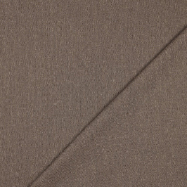 Vasket hør i taupe – 87 % hør, 13 % bomuld, 230 g/m²