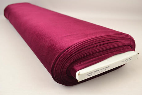 VINRØD VELOUR MED STRÆK