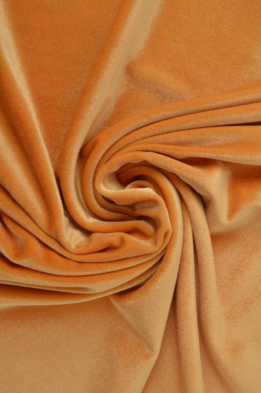KARRYGUL VELOUR MED STRÆK