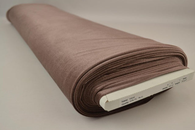 TAUPE VELOUR MED STRÆK