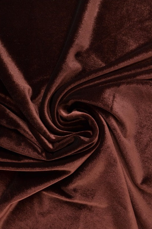 BRUN VELOUR MED STRÆK