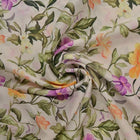 VISKOSE STOF MED BOTANISK BLOMSTERPRINT