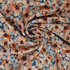 VISKOSE STOF MED AKVAREL BLOMSTERPRINT