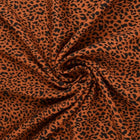 VISKOSE STOF MED MINI LEOPARDPRINT