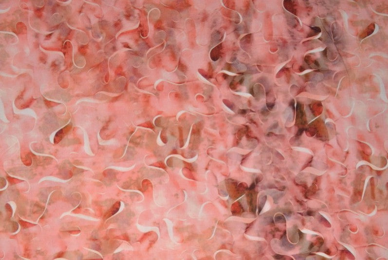 LYSERØDT VISKOSE STOF MED S KURVER – LET FALD & ELEGANT MAT GLANS