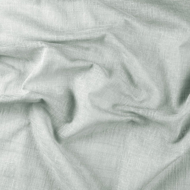 Semi-transparent voile i linnedlook, Mint — gardinstof i fuld bredde