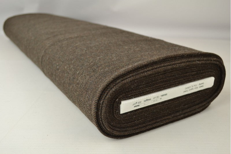 BRUN OG SORT TWEED MED SILDEBENSMØNSTER