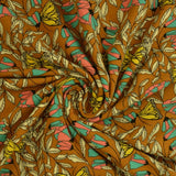 OCKRA BOMULLSRÖJA MED FJÄRILAR