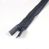 MØRKEGRÅ USYNLIG LYNLÅS 4 MM