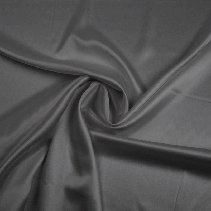 SILK STRETCH SATIN GREY