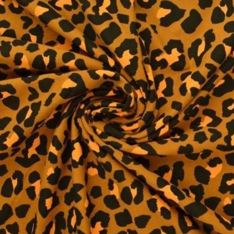 G&M Bomuldsjersey OKKERBRUN BOMULDSJERSEY M. LEOPARD PRINT