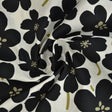 G&M Bomuldspoplin HVID BOMULDSPOPLIN M. SORTE ANEMONER