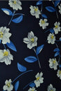 G&M Bomuldspoplin NAVY BOMULDSPOPLIN MED HVID BLOMSTERPRINT