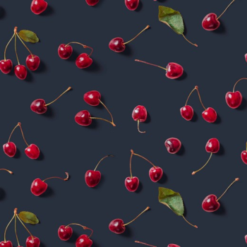 CANVAS DIGITAL CHERRIES - NAVY